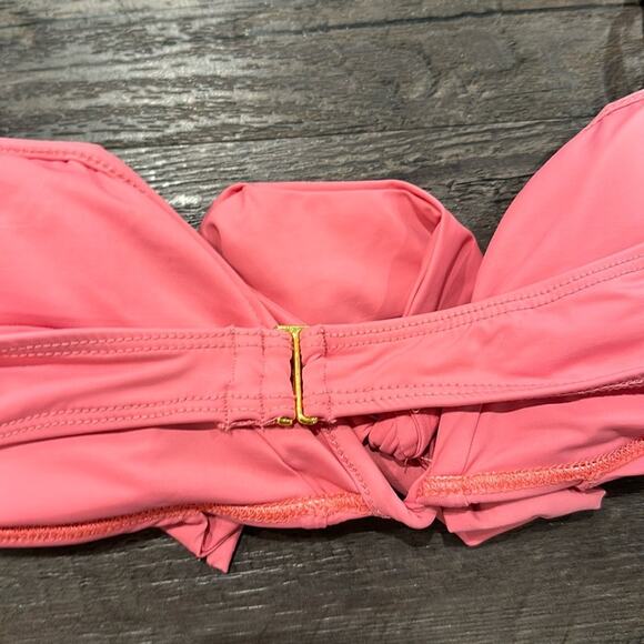 Shore XL Bubble Gum Pink Two-Piece Bandeau Tie Bikini - Picture 7 of 14